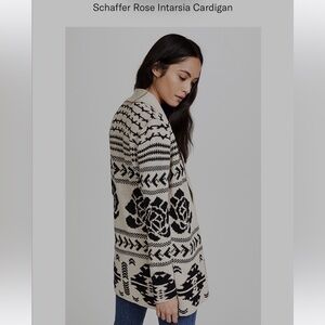 BB Dakota Shaffer Rose Intarsia Cardigan
